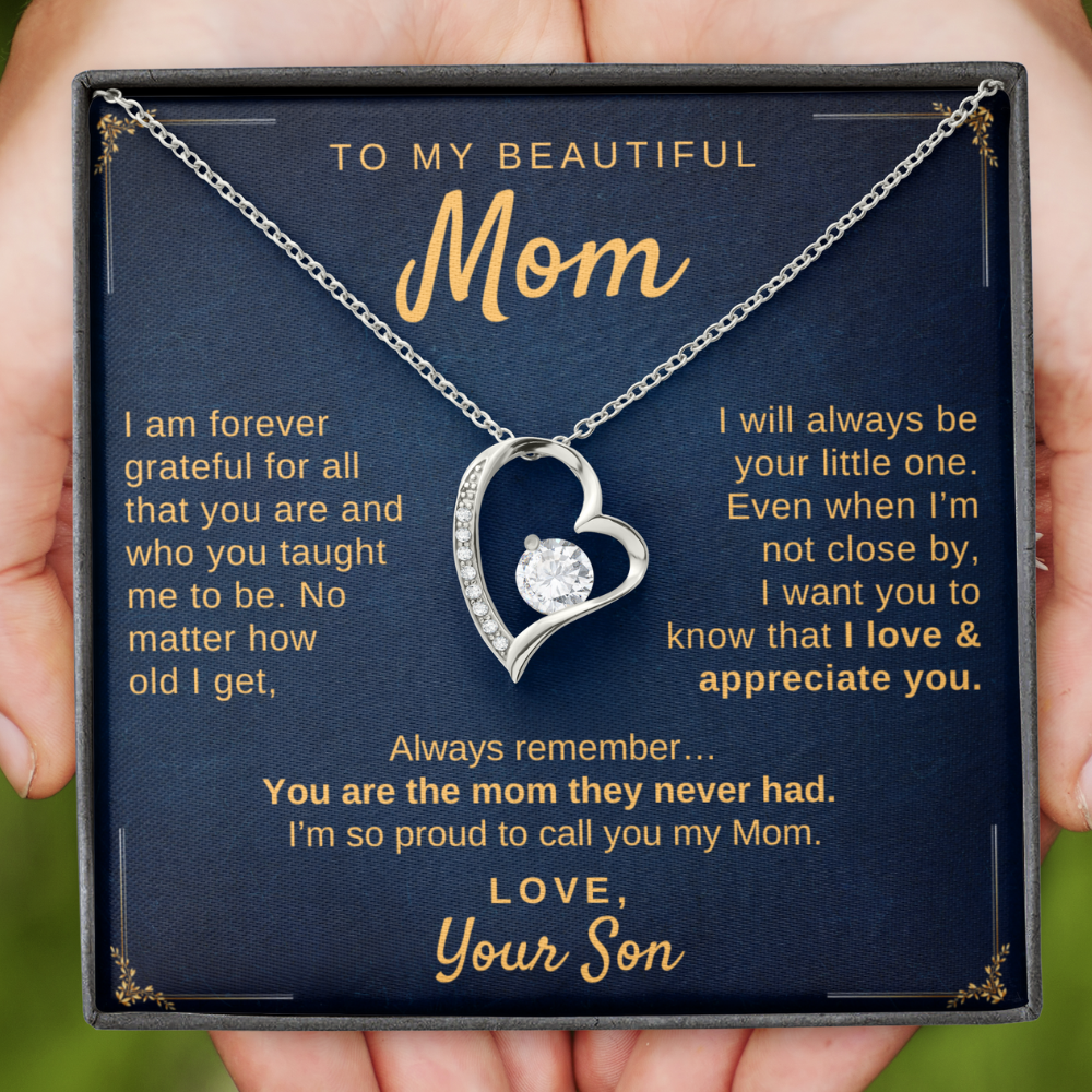 To My Mom, Love Your Son - Forever Love Necklace (MM8)