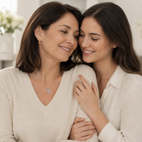 Thumbnail for Forever Connected, Heart to Heart – Mother Daughter Necklace (SLC02)