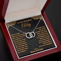 Thumbnail for To My Daughter, You Make Me Proud - Infinity Circle Necklace with Personalized Message Card (D18-P)