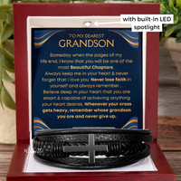 Thumbnail for Grandson, Never Lose Faith - Cross Bracelet (GS35)