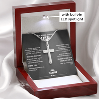 Thumbnail for Grandson, My Beautiful Chapter - Cross Necklace (GS102-P)