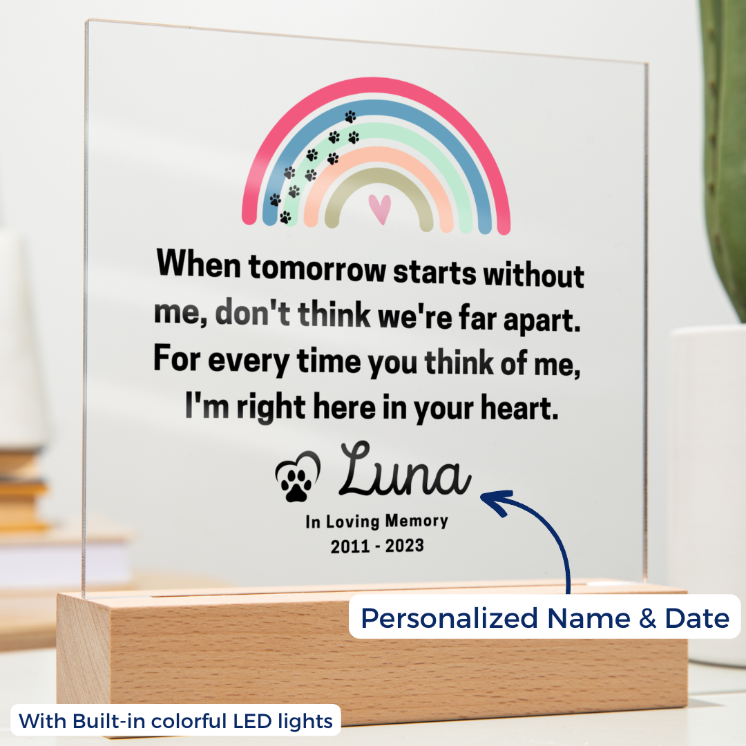 When Tomorrow Comes - Personalized Acrylic Plaque w/ LED