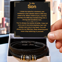 Thumbnail for Son, Never Stop Believing - Leather Bracelet (S48)