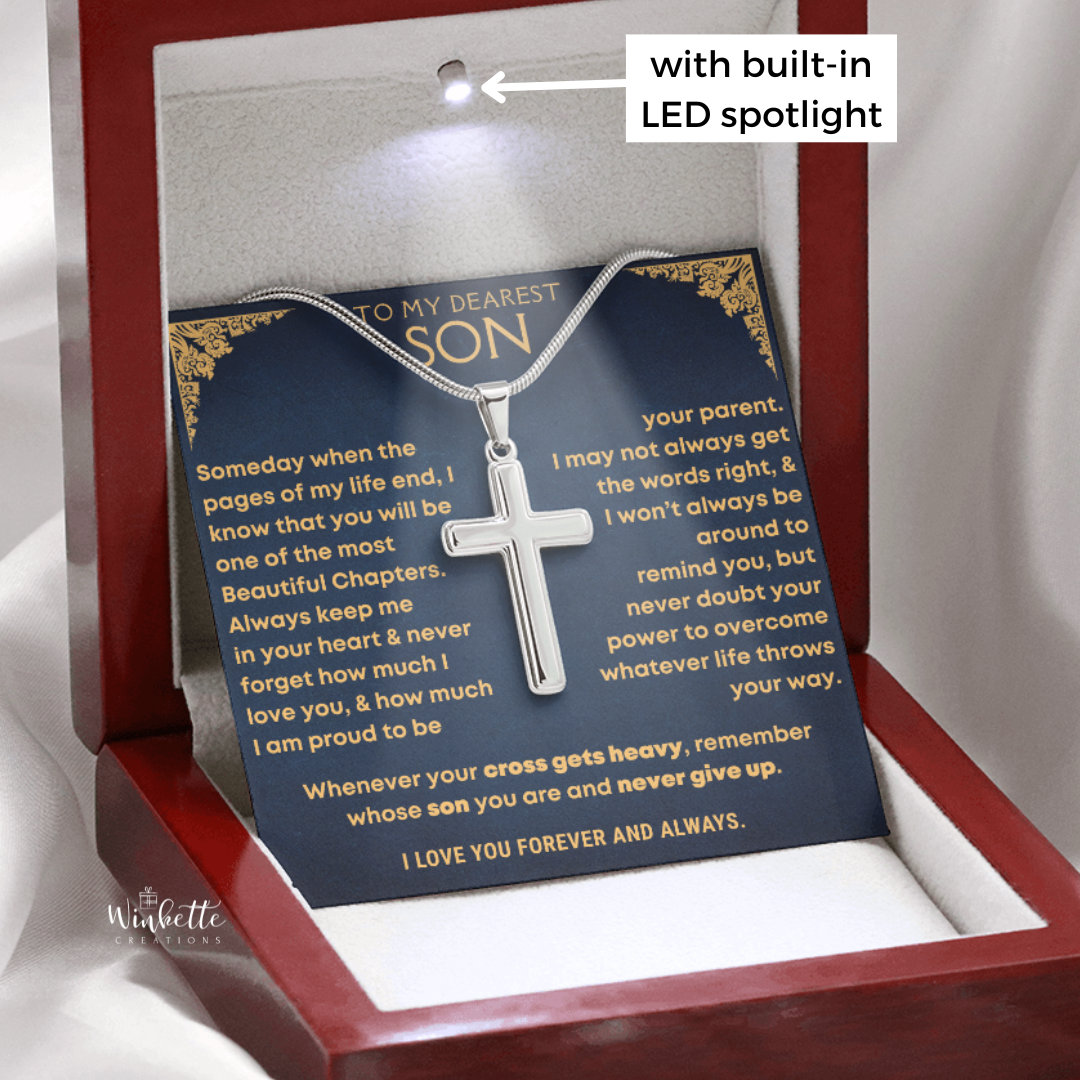 To My Son, Artisan Cross Necklace (S67)