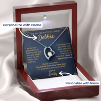 Thumbnail for Mom, Proud Of You - Forever Love Necklace with Personalized Message Card (MM5-P)