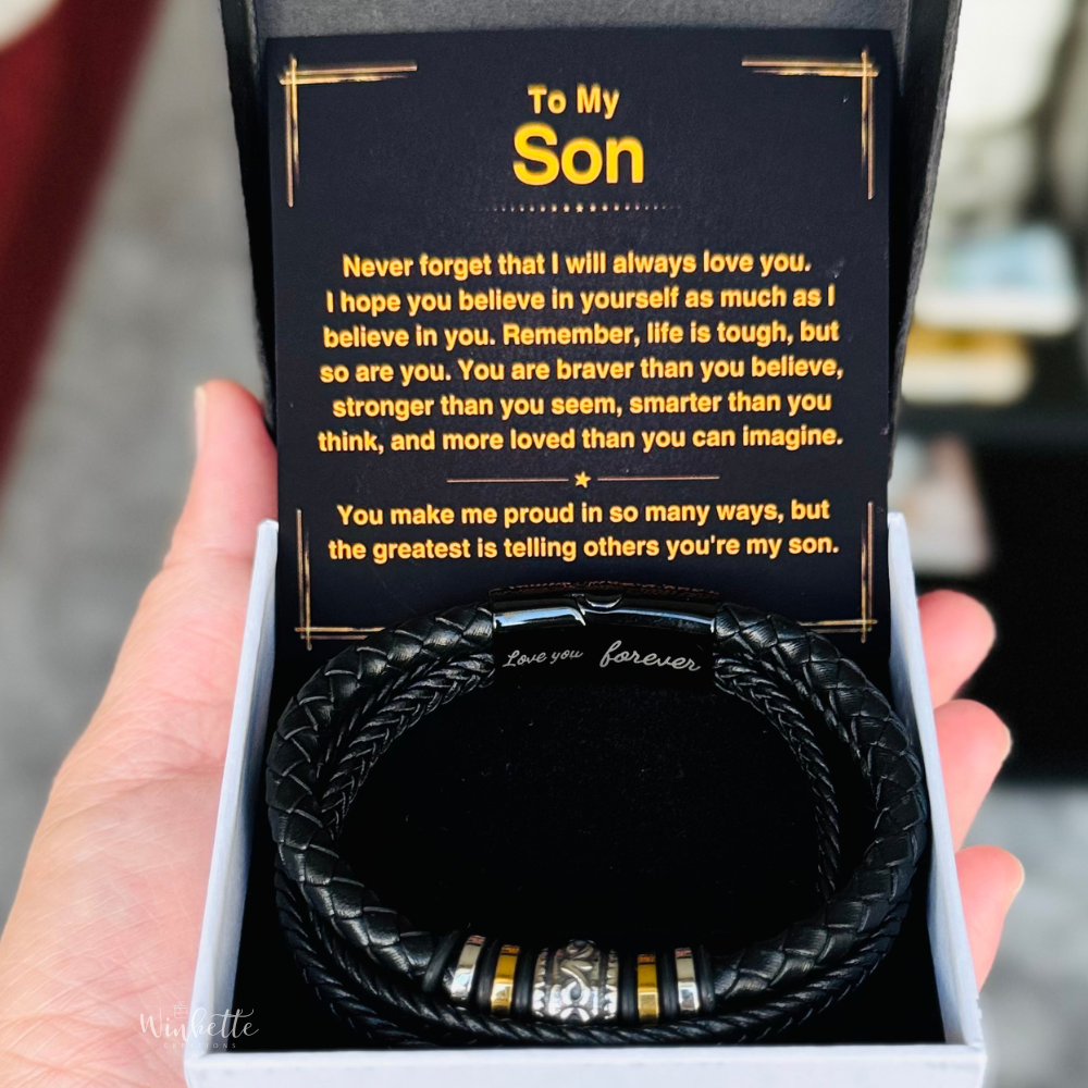 Son, You Make Me Proud - Leather Bracelet (S47)