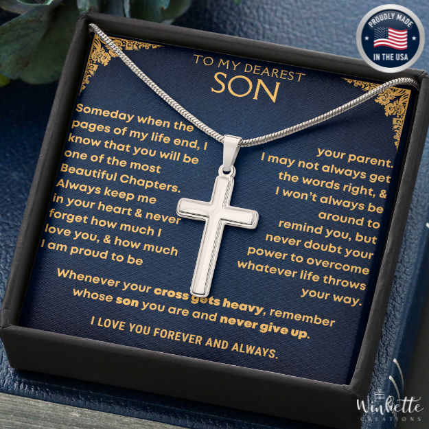 To My Son, Artisan Cross Necklace (S67)