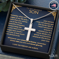 Thumbnail for To My Son, Artisan Cross Necklace (S67)