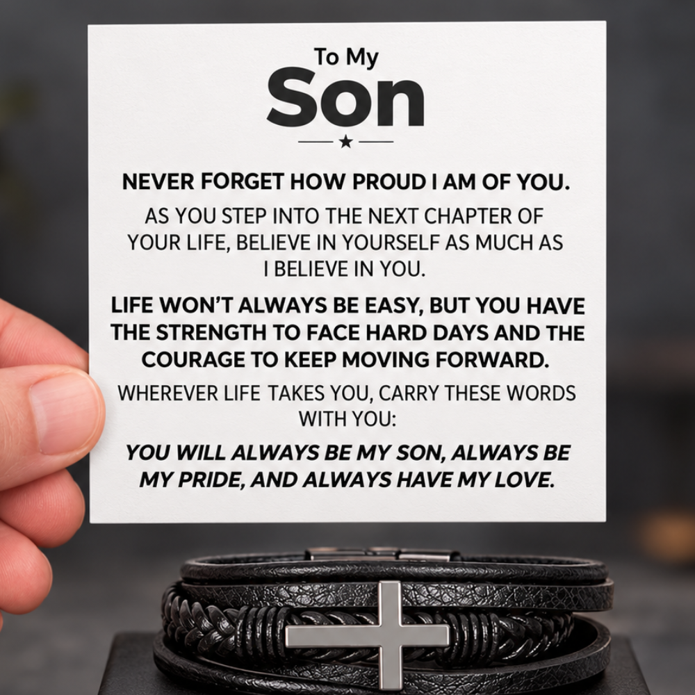 To My Son, My Pride - Cross Bracelet (S72)
