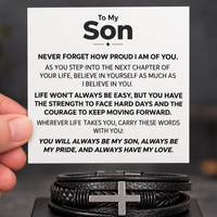 Thumbnail for To My Son, My Pride - Cross Bracelet (S72)