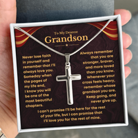 Thumbnail for To My Grandson, Never Lose Faith – Cross Necklace (GS100)