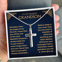 Thumbnail for Grandson, Never Lose Faith - Cross Necklace (GS31-U)