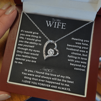 Thumbnail for Romantic heart-shaped pendant necklace with sparkling cubic zirconia – perfect anniversary gift for wife from husband.