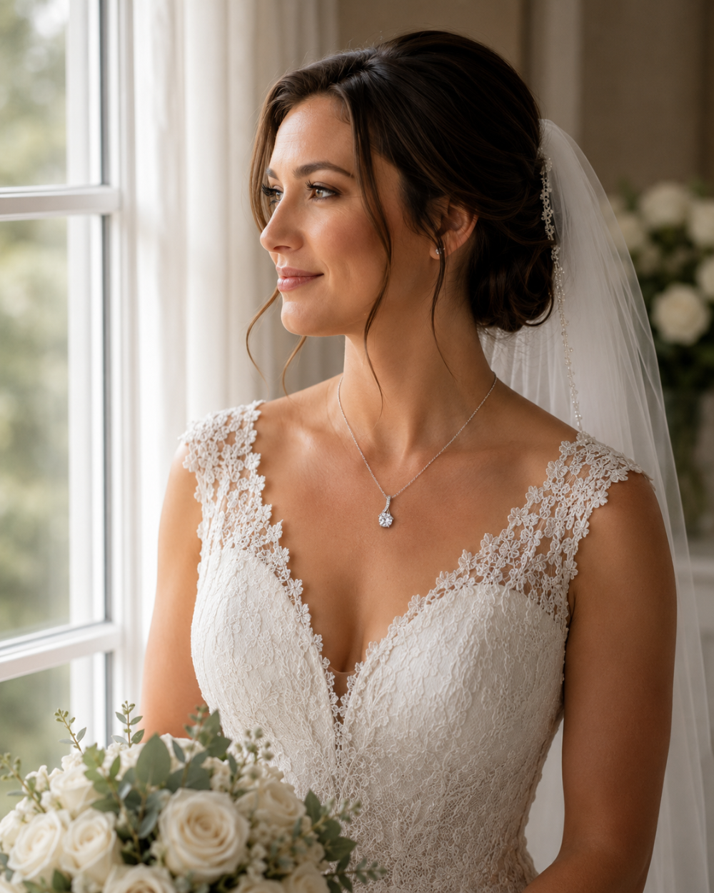 To My Daughter On Your Wedding Day – Personalized Forever Your Anchor Necklace (D35-P)