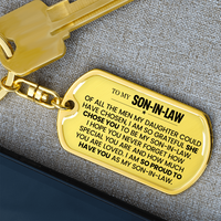 Thumbnail for To My Son-In-Law - Luxury Dog Tag Keychain