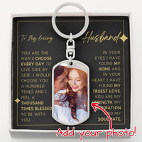 Thumbnail for Husband - Dog Tag Keychain With Message Card