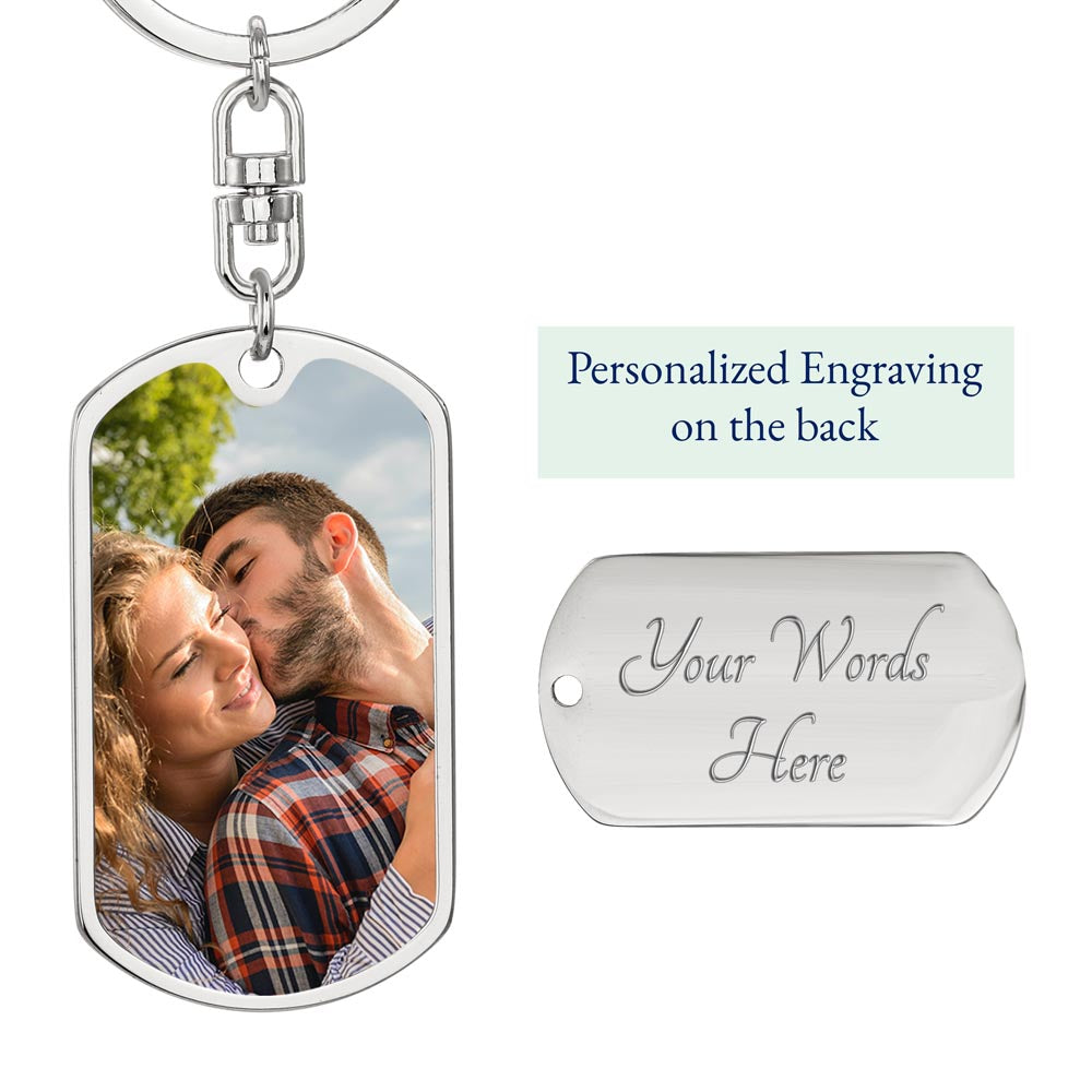 Husband - Dog Tag Keychain With Message Card