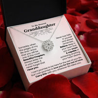 Thumbnail for Magnetic Heart Clover Necklace for Granddaughter in a white gift box with an inspirational 