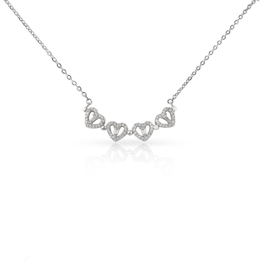 To My Granddaughter Magnetic Hearts Necklace with Personalized Message Card Gift Set (GD129-P)