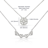 Thumbnail for Gift For Mom - Magnetic Hearts Lucky Clover Necklace (MM19)