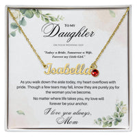 Thumbnail for Personalized name necklace 18k yellow gold finish classic box daughter wedding gift.