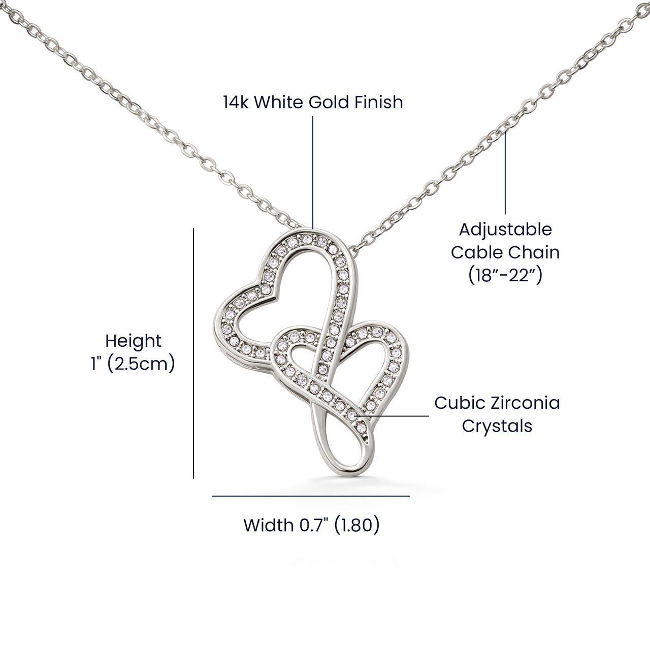 Forever Connected, Heart to Heart – Mother Daughter Necklace (SLC02)