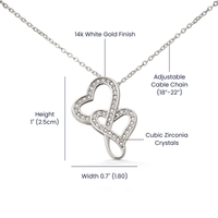 Thumbnail for Forever Connected, Heart to Heart – Mother Daughter Necklace (SLC02)