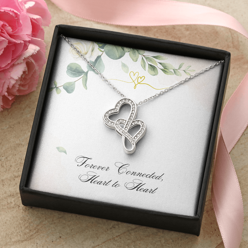Forever Connected, Heart to Heart – Mother Daughter Necklace (SLC02)
