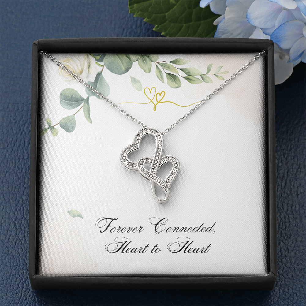 Forever Connected, Heart to Heart – Mother Daughter Necklace (SLC02)