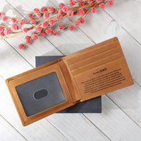 Thumbnail for To My Dad, You Are My Rock - Leather Wallet (DAD07)