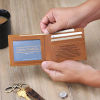 Thumbnail for To My Grandson, Remember Whose Grandson You Are - Premium Leather Wallet (GS108)