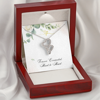 Thumbnail for Forever Connected, Heart to Heart – Mother Daughter Necklace (SLC02)