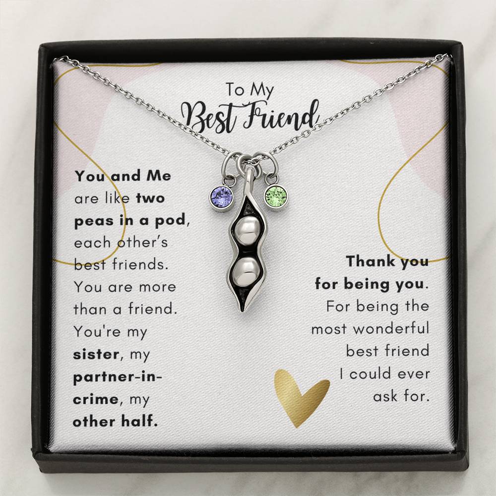 Best Friend, You And Me - Pea Pod Necklace 002