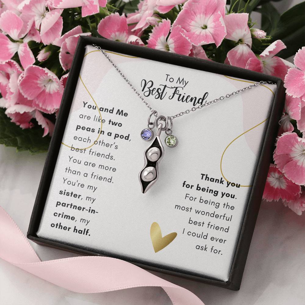 Best Friend, You And Me - Pea Pod Necklace 002