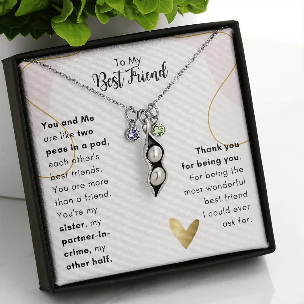 Best Friend, You And Me - Pea Pod Necklace 002