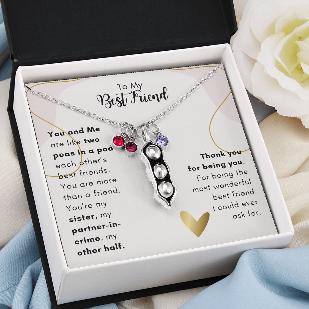 Best Friend, You And Me - Pea Pod Necklace 002