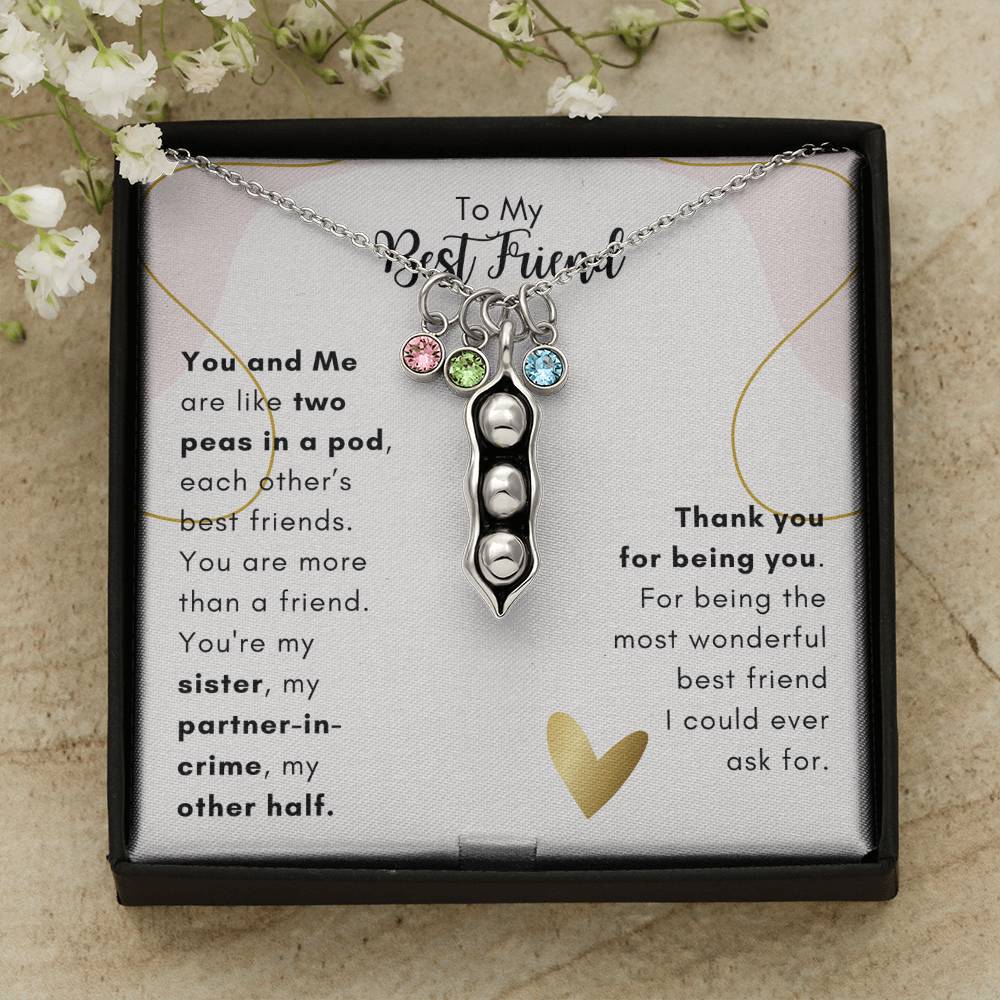Best Friend, You And Me - Pea Pod Necklace 001