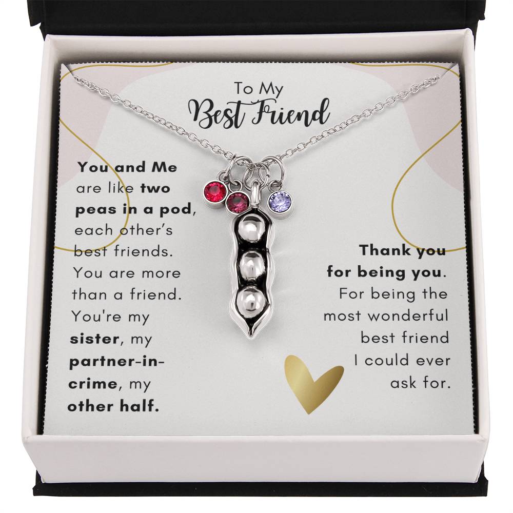 Best Friend, You And Me - Pea Pod Necklace 002