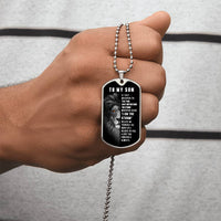 Thumbnail for To My Son, You Are The Storm - Luxury Dog Tag Necklace