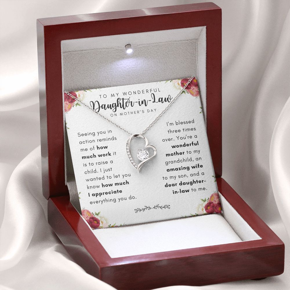 For Daughter-In-Law On Mother's Day - Forever Love Necklace