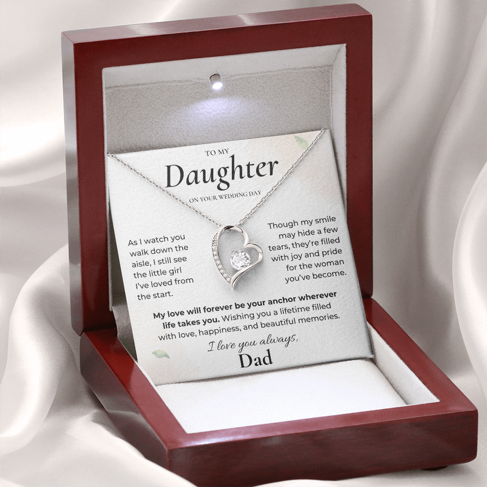 To My Daughter on Your Wedding Day Necklace From Dad (D38)