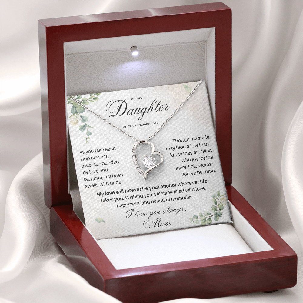 To My Daughter on Your Wedding Day – Forever Love Necklace (D37)