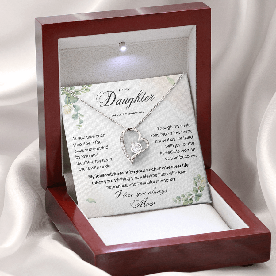 To My Daughter on Your Wedding Day – Forever Love Necklace (D37)