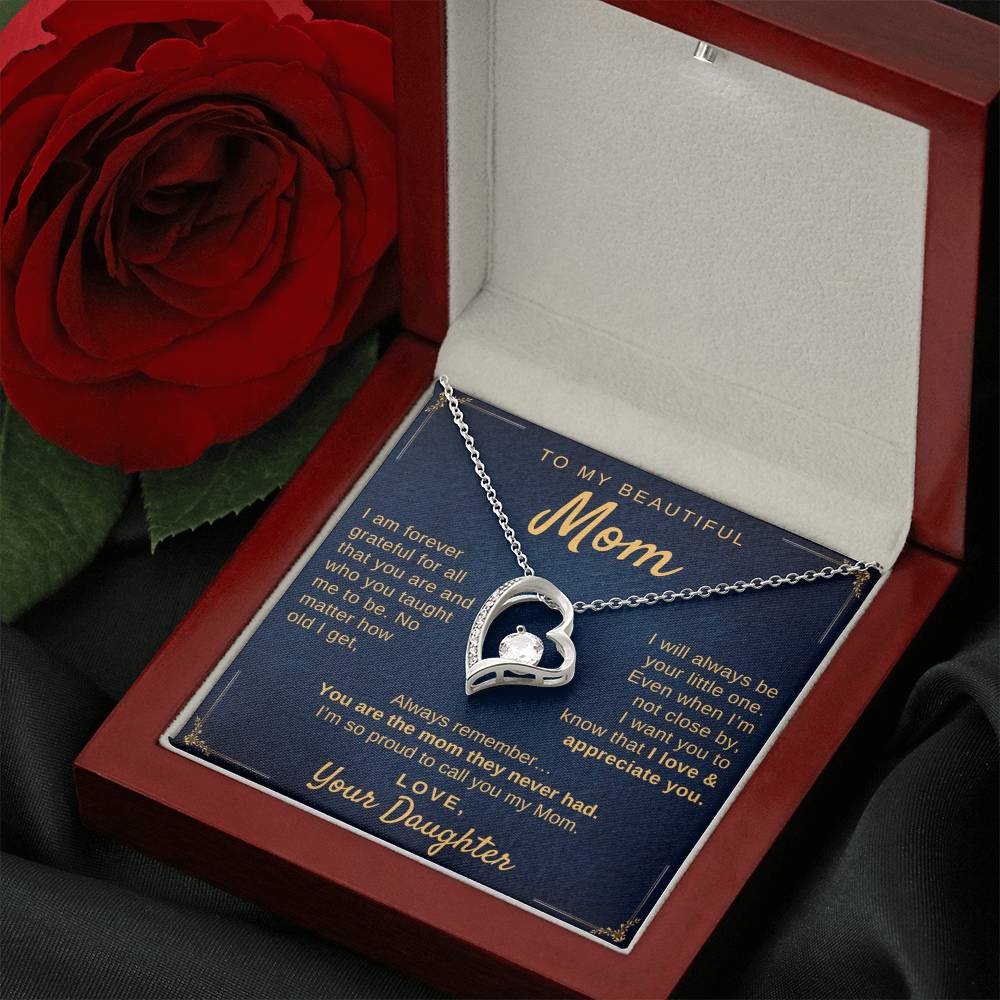 To My Mom, Love Your Daughter - Forever Love Necklace (MM7)