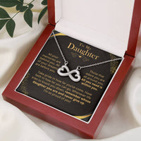 Thumbnail for Infinity Hearts necklace with 'Proud of You' message card – meaningful gift for daughter to celebrate her accomplishments.