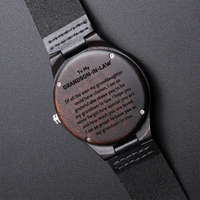 Thumbnail for To My Grandson-In-Law - Engraved Wooden Watch