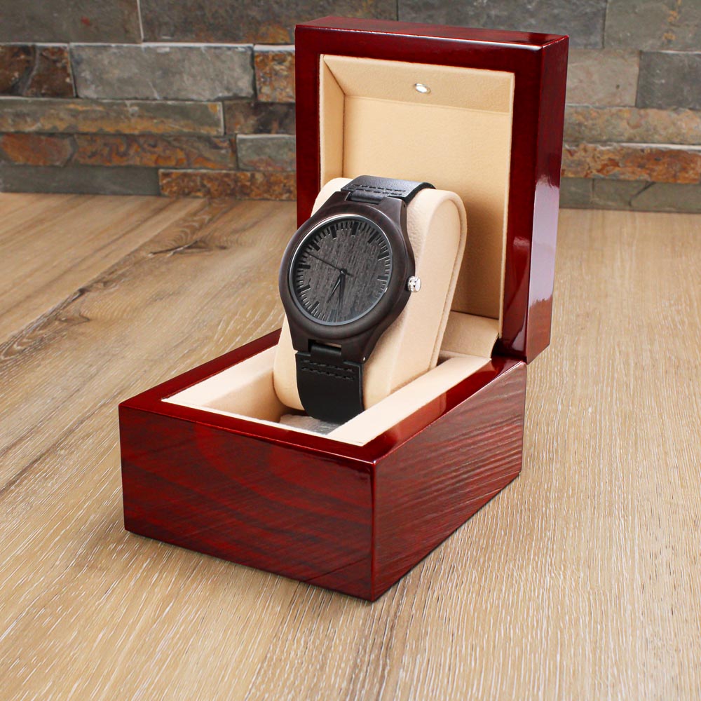 To My Grandson-In-Law - Engraved Wooden Watch