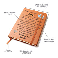 Thumbnail for Granddaughter, You Are Never Alone - Personalized Leather Journal (GD85-P)