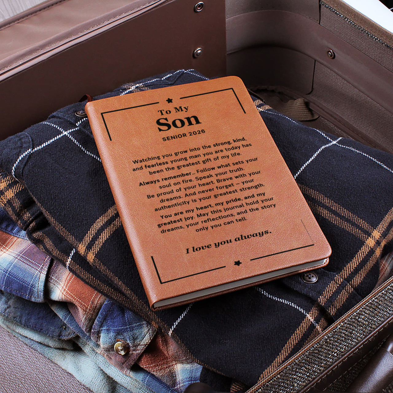 To My Son, Graduation Gift - Leather Journal (S68)