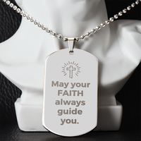 Thumbnail for Engraved Dog Tag Necklace - Faith - 007